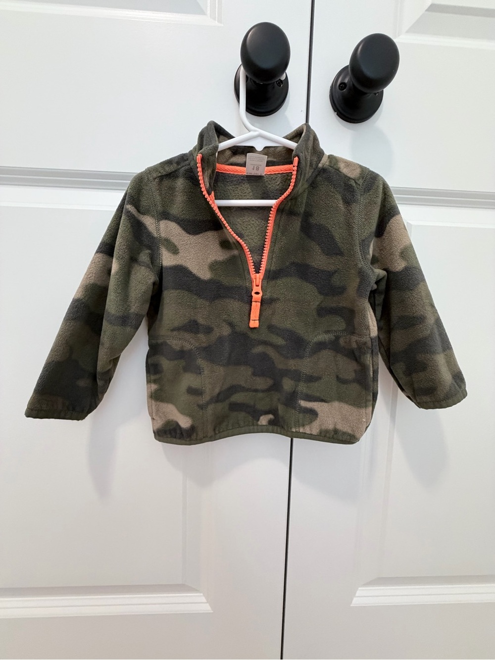 Carters Camo Fleece Quarter Zip Pullover Toddler Size 18 months